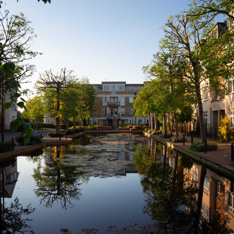 Why choose Aaron Chase. Beautiful residential area in London with modern apartments.